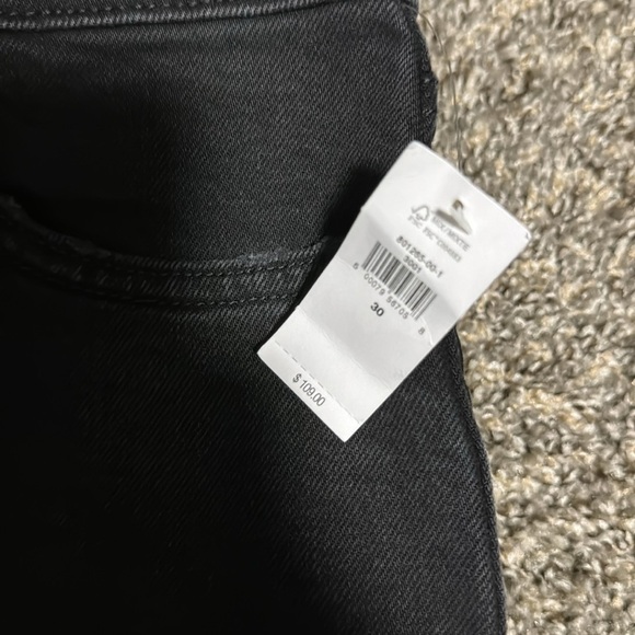 NWT! Banana Republic Black High-Rise Destructed Straight Jeans - Size 30🔹 - Picture 4 of 8